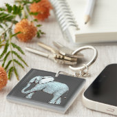 Surrealephant - Surreal Elephant Illustration Sleutelhanger (Voorkant Rechts)