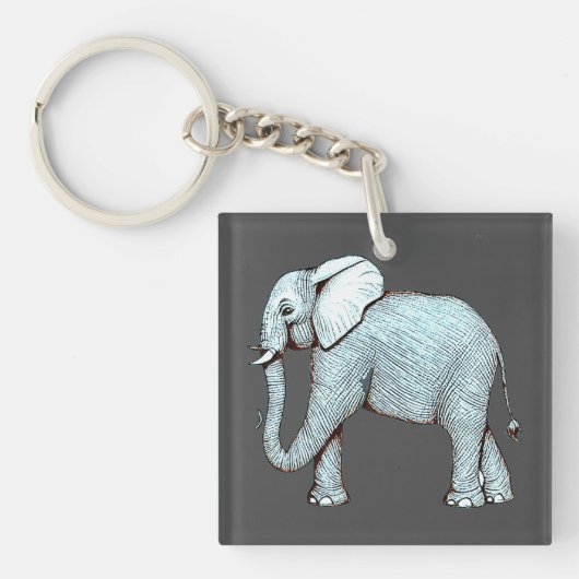 Surrealephant - Surreal Elephant Illustration Sleutelhanger (voorkant)