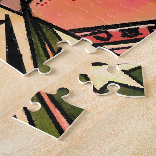 Surrealisme Art Faces Puzzel Legpuzzel (Zijkant)