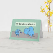 Surrealisme Circle wenskaart Kaart (Gele Bloem)