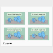 Surrealisme Cirkel rechthoek sticker (Vel)