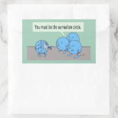 Surrealisme Cirkel rechthoek sticker (Tas)