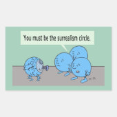 Surrealisme Cirkel rechthoek sticker (Voorkant)