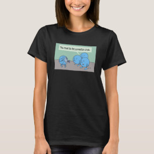 Surrealisme Cirkel vrouwen zwart T-shirt