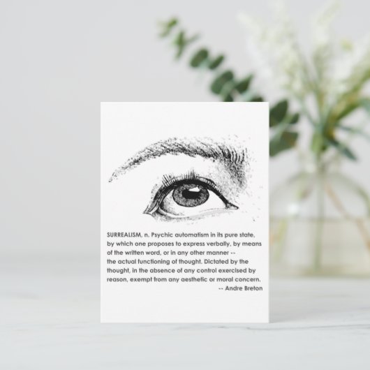 Surrealisme gedefinieerd briefkaart (Staand voorkant)