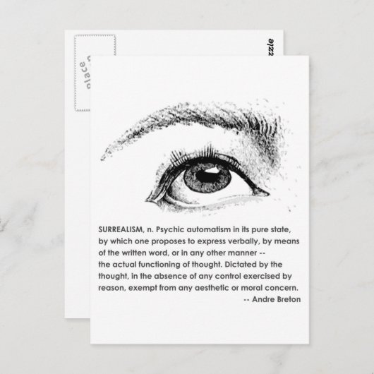 Surrealisme gedefinieerd briefkaart (Voorkant / Achterkant)