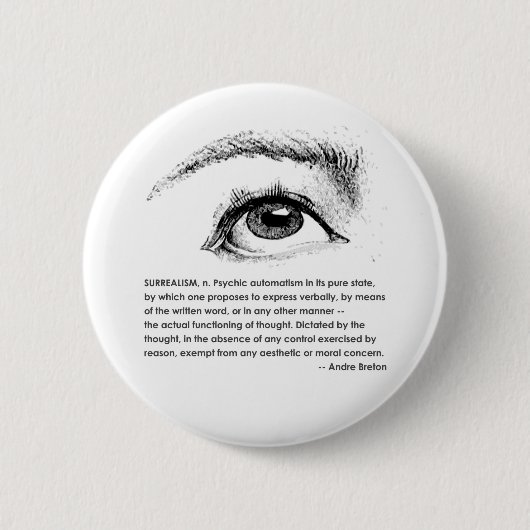 Surrealisme gedefinieerd ronde button 5,7 cm (Voorkant)