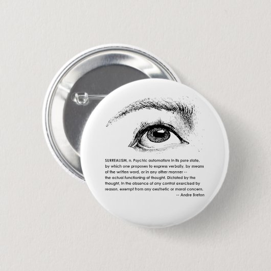 Surrealisme gedefinieerd ronde button 5,7 cm (Voorkant /achterkant)
