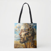Surrealisme puzzelkop tote bag (Voorkant)
