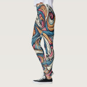 Surrealisme thema Patroon Leggings (Links)
