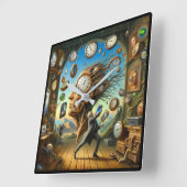 Surrealisme Vierkante Klok (Hoek)