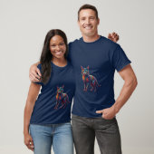 Surrealisme Whimsical Tijdreizen Kat T-shirt (Unisex)