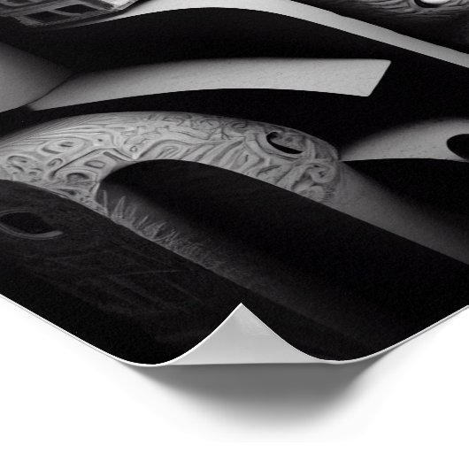 Surrealisme Zwart-wit Poster (Hoek)