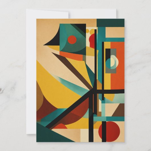 "Surrealist Bauhaus uitnodiging" Kaart (Voorkant)