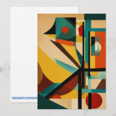 "Surrealist Bauhaus uitnodiging" Kaart (Voorkant / Achterkant)