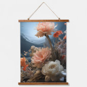 Surrealist bloemenkunst - Dreamscapes Hangend Wandkleed (Voorkant 3)