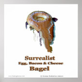 Surrealist Egg, Bacon & Cheese Bagel Poster (Voorkant)