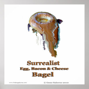 Surrealist Egg, Bacon & Cheese Bagel Poster