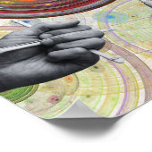 Surrealist kleurrijke geometrische cirkels dali kl poster (Hoek)