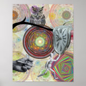 Surrealist kleurrijke geometrische cirkels dali kl poster (Voorkant)