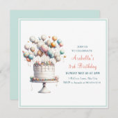 Surrealist, Schattigee ballonnen en verjaardagstaa Kaart (Voorkant / Achterkant)