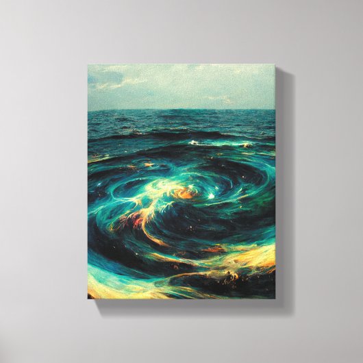 Surrealistic Art | A Galaxy Of Ocean Canvas Afdruk (Voorkant)