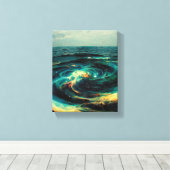 Surrealistic Art | A Galaxy Of Ocean Canvas Afdruk (Insitu (Houten vloer))