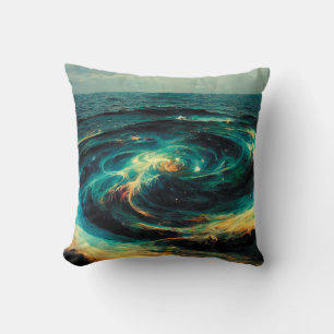Surrealistic Art   A Galaxy Of Ocean Kussen