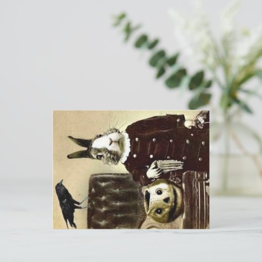 Surrealistic Vintage Halloween Briefkaart (Staand voorkant)