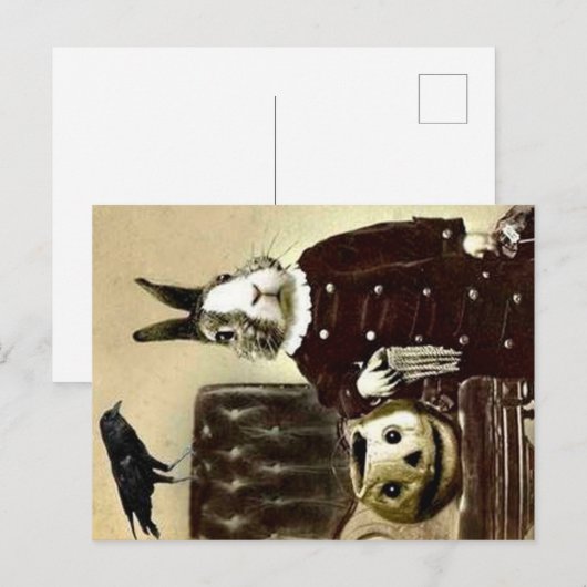 Surrealistic Vintage Halloween Briefkaart (Voorkant / Achterkant)