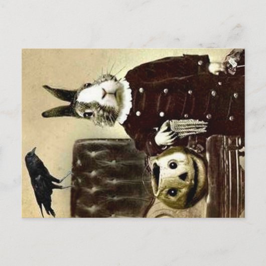 Surrealistic Vintage Halloween Briefkaart (Voorkant)