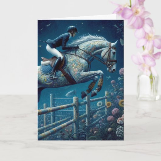 Surrealistisch avondspringen kaart (Orchidee)