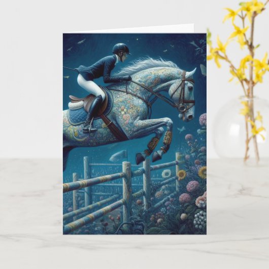 Surrealistisch avondspringen kaart (Gele Bloem)