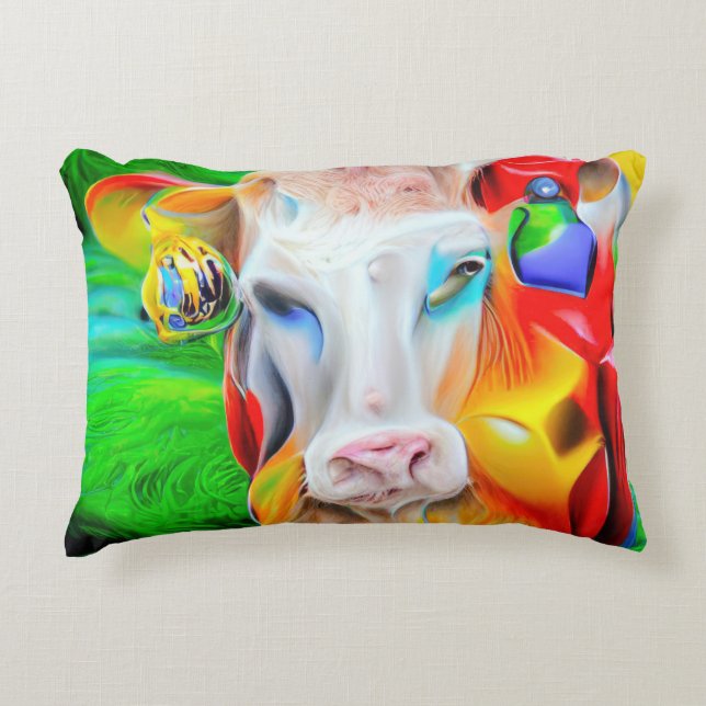 Surrealistisch Boerderij Art Accent Kussen (Voorkant)