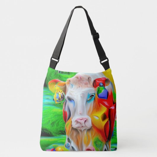 Surrealistisch Boerderij Art Crossbody Tas (Voorkant)