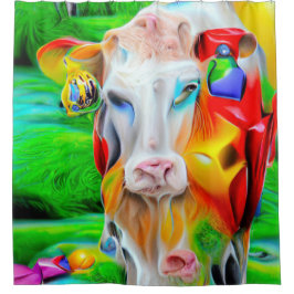 Surrealistisch Boerderij Art Douchegordijn