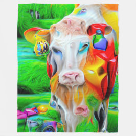 Surrealistisch Boerderij Art Fleece Deken