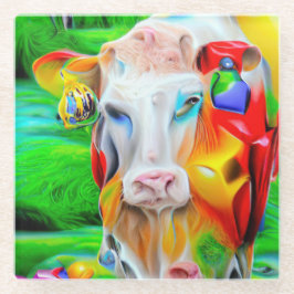 Surrealistisch Boerderij Art Glazen Onderzetter