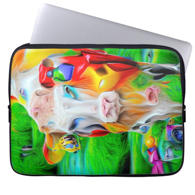 Surrealistisch Boerderij Art Laptop Sleeve (Voorkant)
