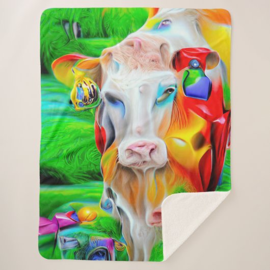 Surrealistisch Boerderij Art Sherpa Deken (Voorkant)