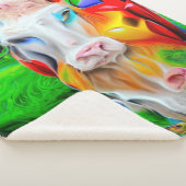 Surrealistisch Boerderij Art Sherpa Deken (3/4)