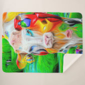 Surrealistisch Boerderij Art Sherpa Deken (Voorkant (horizontaal))