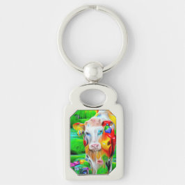Surrealistisch Boerderij Art Sleutelhanger