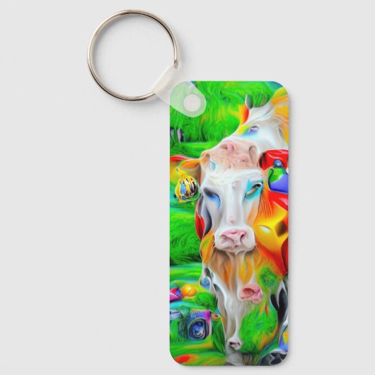 Surrealistisch Boerderij Art Sleutelhanger (Voorkant)