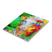 Surrealistisch Boerderij Art Tegeltje (Zijkant)