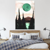 Surrealistisch bosmaanland statementstuk canvas afdruk (Insitu (Slaapkamer))
