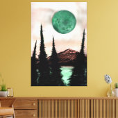 Surrealistisch bosmaanland statementstuk canvas afdruk (Insitu (Woonkamer))