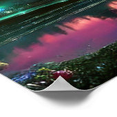 Surrealistisch buitenaards planeetlandschap met ko poster (Hoek)