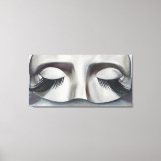 Surrealistisch carnaval masker hedendaagse kunst a canvas afdruk