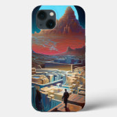 Surrealistisch doolhof landschap Case-Mate iPhone case (Achterkant)